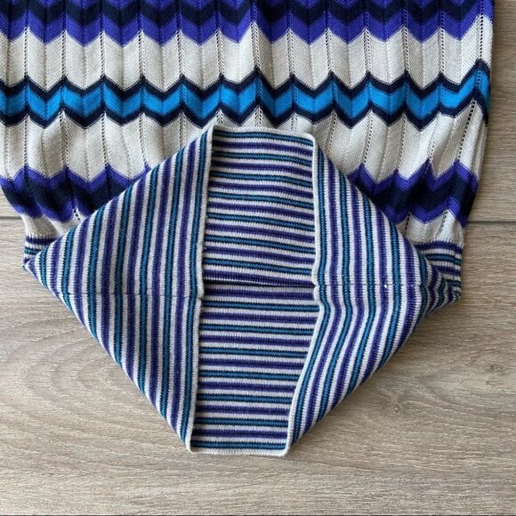 FREE PEOPLE Chevron Stripe Pointelle Knit Dress - Picture 9 of 15